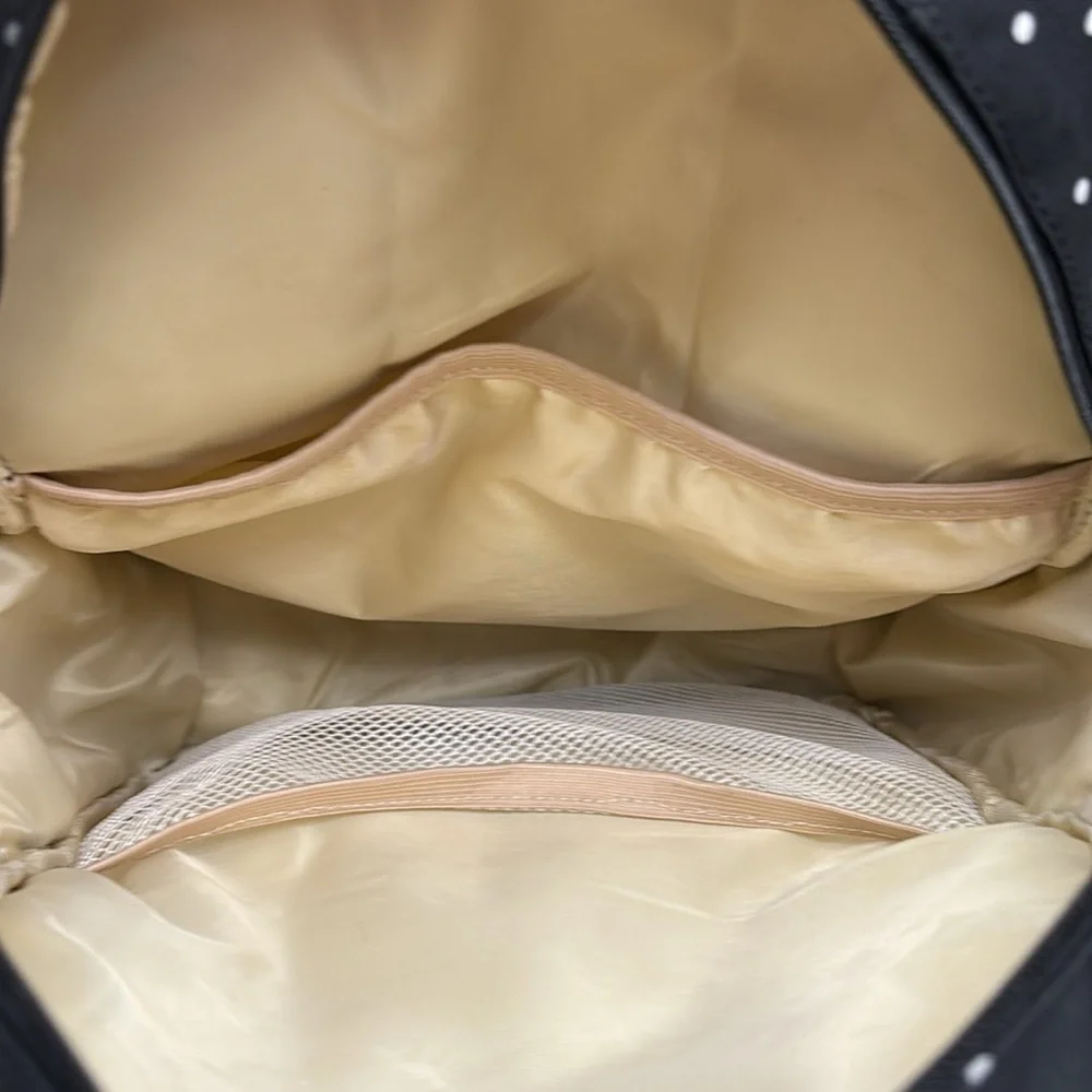 CATEEPBABY Organizer Travel Diaper Backpack black with white polka dots FLAWS! - Picture 4 of 11